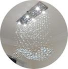 Lustre P/ Mesa De Jantar Em Cristais K9 De 30mm Base 70x20cm