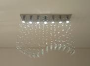 Lustre Para Mesa De Jantar Ondular Em Cristais K9