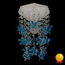 Lustre Para Quarto de Menino Luminária Infantil Plafon Decorar Ambiente Bebê Borboletas Azul 17x25cm