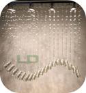 Lustre Para Sala Base Retangular 90cmx25cm Com Lâmpadas