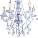Lustre para Sala Cristal 5 Braços Estilo Clássico Decoração Natal Jantar Cozinha Banheiro Elegante