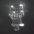 Lustre Para Sala De Cristal Legítimo K9 Base Inox 40 Cm Alt