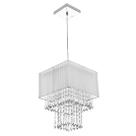Lustre Para Sala De Cupula Cristal Acrílic Marrycrilic Prata