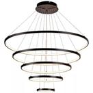 Lustre Pendente 05 Arcos LED 132W 3000K Bivolt Preto Domum