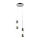 Lustre Pendente 1/2 Cromo 15x100cm 2 Luzes Lâmpada G9 Não Inclusas Elegance AXEL0502PDCR Bronzearte