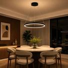 Lustre Pendente 1 Argola Anel Led 22w 60 Cm Alumínio Bivolt Lustre Pendente 1 Argola Anel Led 22w 60 Cm Alumínio Bivolt