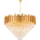 Lustre Pendente 100x80cm Vana Gold 242 Cristais 15 E14 Dourado Luminária Teto Gimpo KJDD-VG6 Lustre Pendente 100x80cm Vana Gold 242 Cristais 15 E14 Dourado Luminária Teto Gimpo KJDD-VG6
