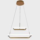 Lustre pendente 192010 led domum 2 arcos quadrado dourado 50/30cm 4000k biv