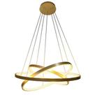 Lustre Pendente 3 Arcos LED 60W 3200K Dourado Domum