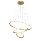 Lustre Pendente 3 em 1 Arco Aneis Led Infinito Perfil Luminaria Ajustavel Regulavel Iluminaçao Ambiente Sala Quarto Recepçao Residencial Comercial Mod