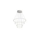 Lustre Pendente 4 Aneis Branco 80cm LED 130W 3500K Bivolt