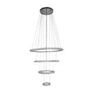 Lustre Pendente 4 Rings LED 154W com Controle Remoto