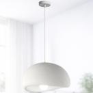 Lustre Pendente 40cm Luminária Japonesa Wabi-Sabi Orgânico Cogumelo Concreto Gimpo LTJ40-BRANCO-A