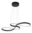 Lustre Pendente 40w Design Moderno Bivolt Preto 3 Em 1