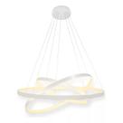 Lustre Pendente 5 Cores Led Moderno 3 Arcos Anéis 89w 60cm Cor Branco 110v/220v