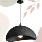 Lustre Pendente 50cm Luminária Japonesa Wabi-Sabi Orgânico Cogumelo Concreto Gimpo LTJ50-PRETO-B Lustre Pendente 50cm Luminária Japonesa Wabi-Sabi Orgânico Cogumelo Concreto Gimpo LTJ50-PRETO-B