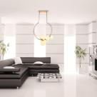 Lustre Pendente 62x38x67cm 50W 5xg9 Mm002g Nero Bella Iluminação