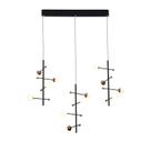Lustre Pendente Alumínio/Acrílico 45x32cm Fuxico Bella Iluminação