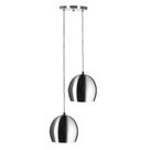 Lustre Pendente Aluminio Bola Duplo 15cm Escovado Lustre Pendente Aluminio Bola Duplo 15cm Escovado