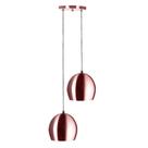Lustre Pendente Aluminio Bola Duplo 15cm Gold Rose Lustre Pendente Aluminio Bola Duplo 15cm Gold Rose