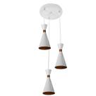 Lustre Pendente Aluminio Florida Triplo Branco Lustre Pendente Aluminio Florida Triplo Branco