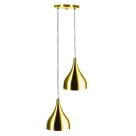 Lustre Pendente Aluminio Gota Duplo 21cm Dourado Lustre Pendente Aluminio Gota Duplo 21cm Dourado