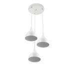 Lustre Pendente Aluminio Gota Triplo 21cm Branco Lustre Pendente Aluminio Gota Triplo 21cm Branco