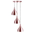 Lustre Pendente Aluminio Gota Triplo 21cm Gold Rose Lustre Pendente Aluminio Gota Triplo 21cm Gold Rose