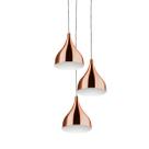 Lustre Pendente Aluminio Gota Triplo 21cm New Cobre Lustre Pendente Aluminio Gota Triplo 21cm New Cobre