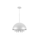 Lustre Pendente Aqua Meia Lua com Cristais E27 30cm Bronzearte