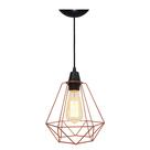 Lustre Pendente Aramado Class Retrô Moderno 20x20cm Bivolt