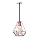 Lustre Pendente Aramado Cristal 24 Cm Cobre Decorações