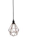 Lustre Pendente Aramado Diamante Mini Cobre 18x20 Cm
