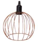 Lustre Pendente Aramado Globo Cobre 18x20 Cm Lustre Pendente Aramado Globo Cobre 18x20 Cm