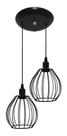 Lustre Pendente Aramado Retro Modelo Balão - 02 Juntos Na Mesma Canopla - Mesa de Jantar Sala Quarto