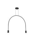 Lustre Pendente Arco Invertido Preto 499