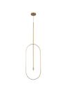 Lustre Pendente Arco Oval 1,25m Dourado 732