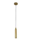 Lustre Pendente Argand Tubo Industrial Dourado 648