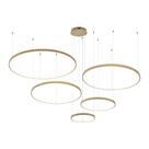 Lustre Pendente Astraled Bevis PL-9744 Dourado Led Bivolt