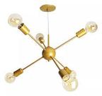 Lustre Pendente Átomo Ilumine com Estilo e Elegância Dourada
