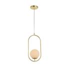 Lustre Pendente Avant Perola Arco 1xG45 Ouro Brilho