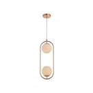 Lustre Pendente Avant Perola Arco Duo 2xG45 Cobre Brilho