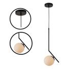 Lustre Pendente Avant Pérola Brinco Mini 1xG45 Preto Fosco