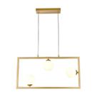 Lustre Pendente Balanço de Metal e Vidro Bella Iluminação