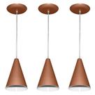 Lustre pendente Balcão cozinha Cobre 03 un