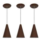 Lustre pendente Balcão cozinha Marrom 03 un