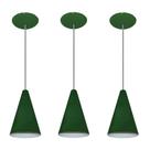 Lustre pendente Balcão cozinha Verde 03 un