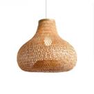 Lustre Pendente Bali White Arrow em Bambu Natural 38x50 cm