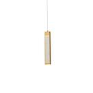 Lustre Pendente Barra Cristal Led Ouro Gold Bivolt Luz Amarela