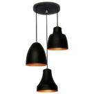 Lustre Pendente Bell Trio Alumínio 3 Cúpulas E27 Bivolt
